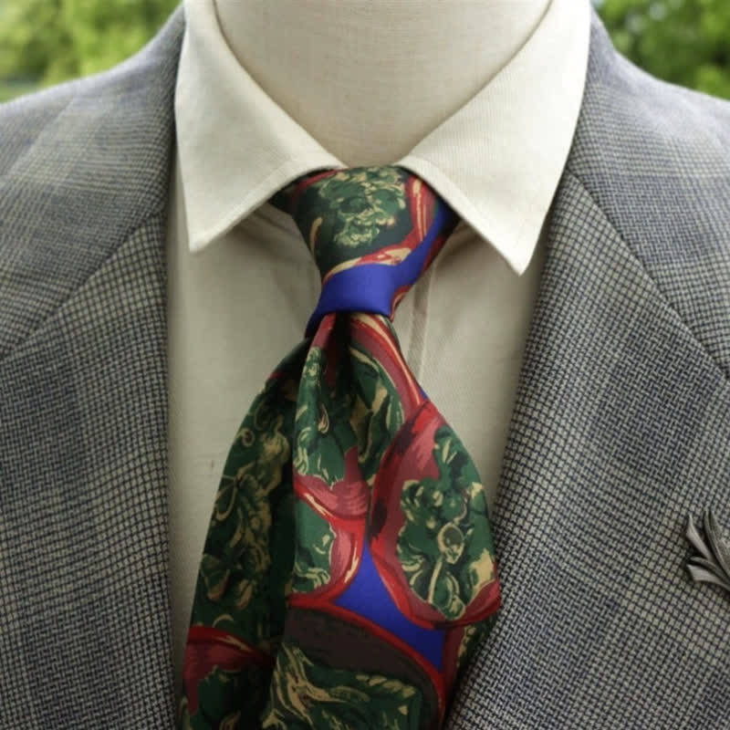 Herren Fantastisches Blumenmuster Boho Krawatte