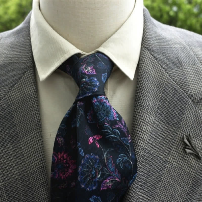 Herren Fantastisches Blumenmuster Boho Krawatte