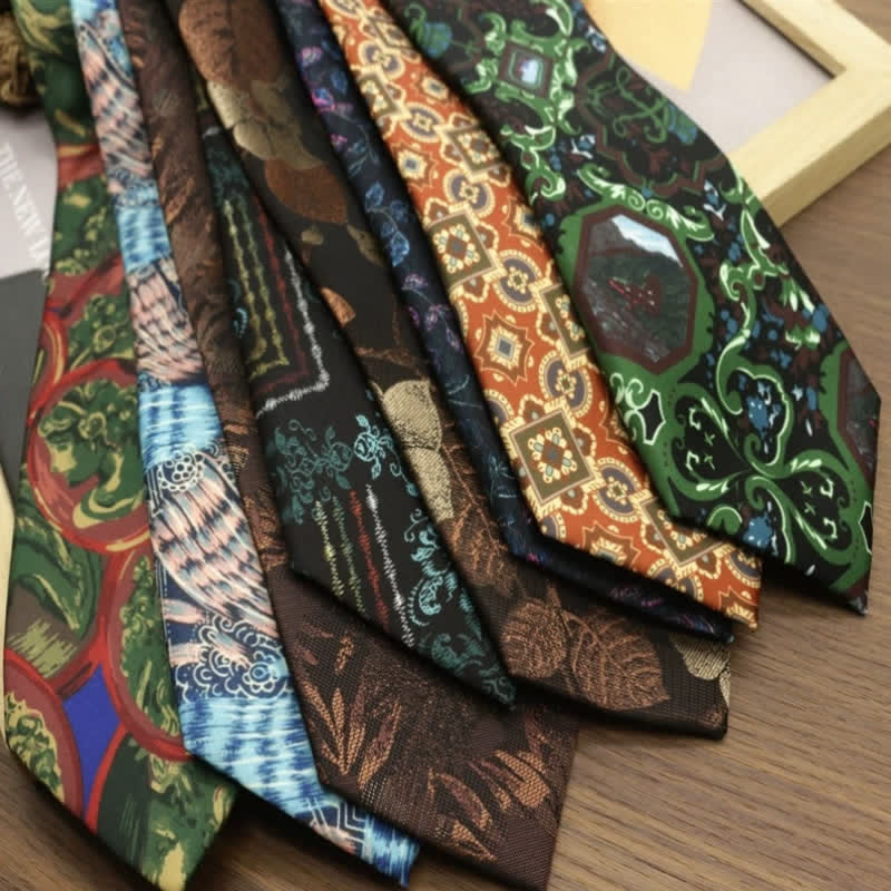 Herren Fantastisches Blumenmuster Boho Krawatte