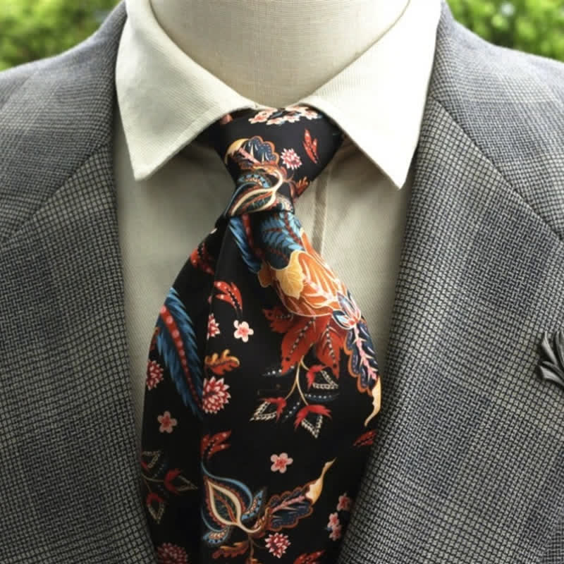 Herren Fantastisches Blumenmuster Boho Krawatte