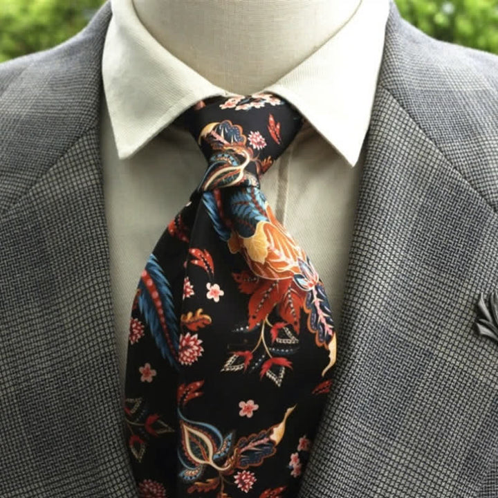 Herren Fantastisches Blumenmuster Boho Krawatte