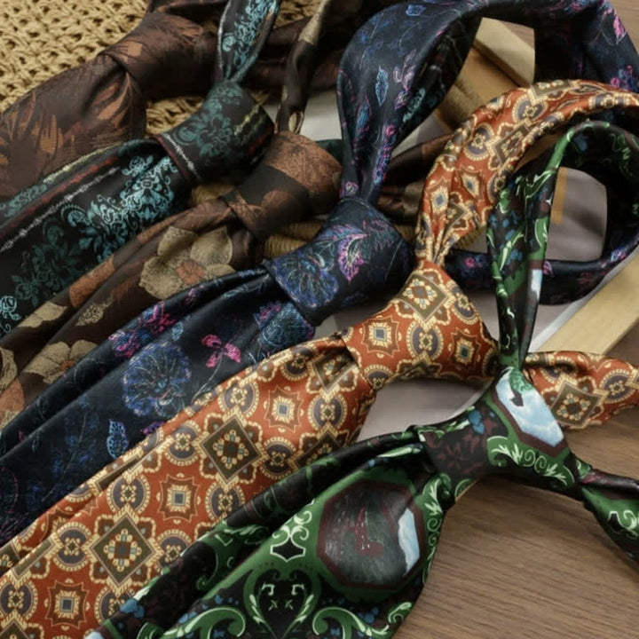 Herren Fantastisches Blumenmuster Boho Krawatte