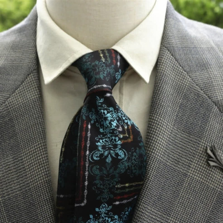Herren Fantastisches Blumenmuster Boho Krawatte