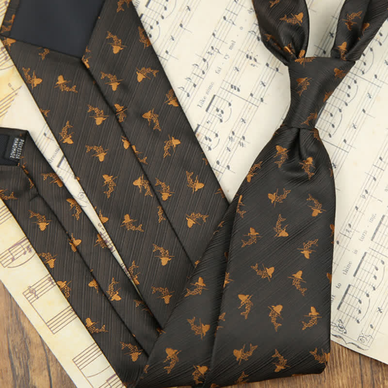 Krawatte für Männer mit klassischem Blatt-Design