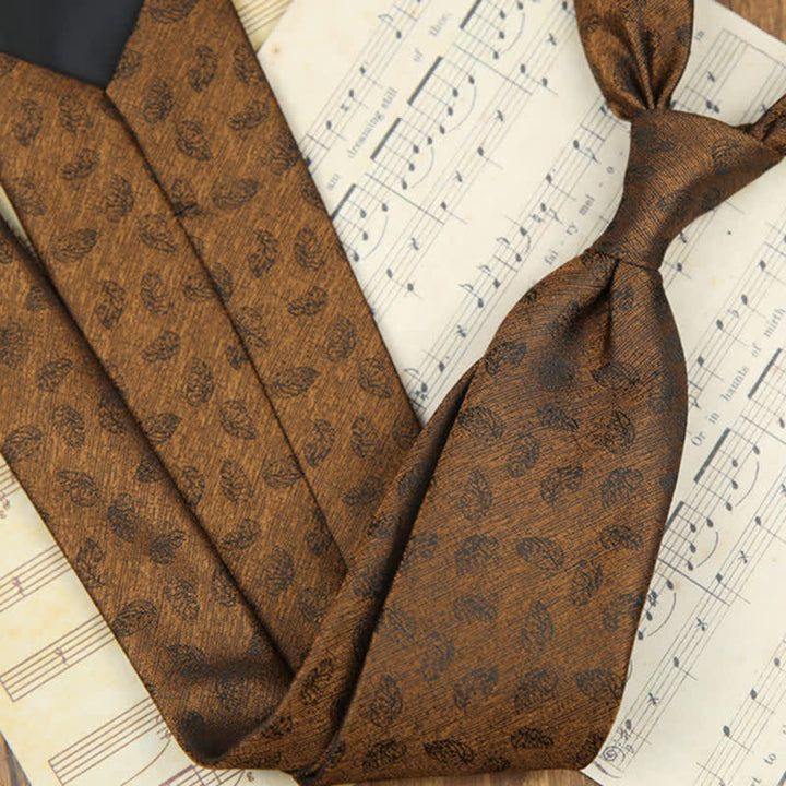 Krawatte für Männer mit klassischem Blatt-Design