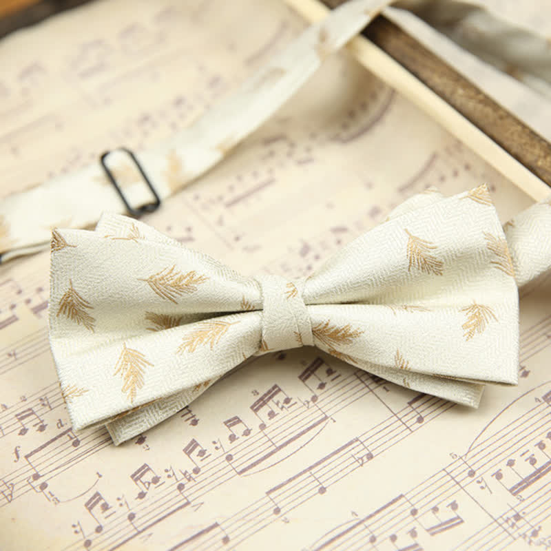 Elegante Herrenfliege mit Weizenmuster und doppelten Lagen