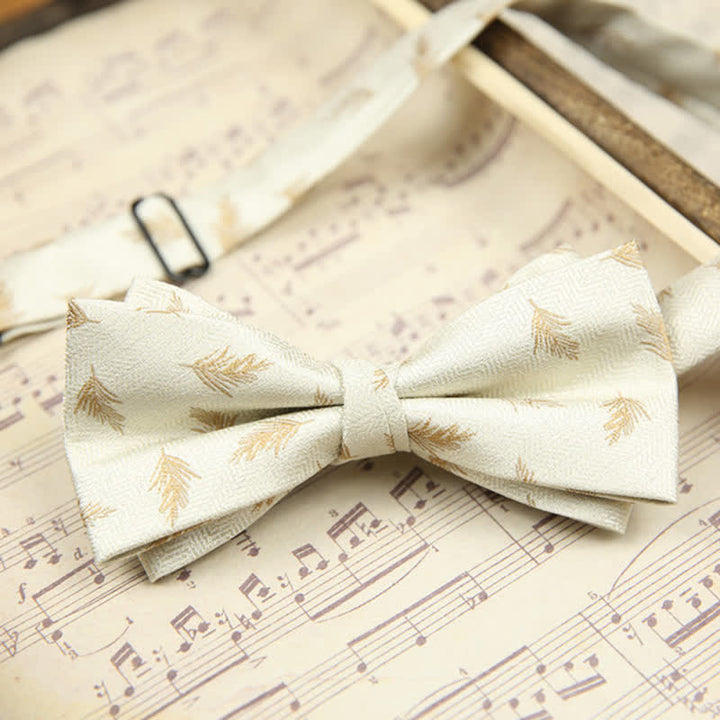 Elegante Herrenfliege mit Weizenmuster und doppelten Lagen