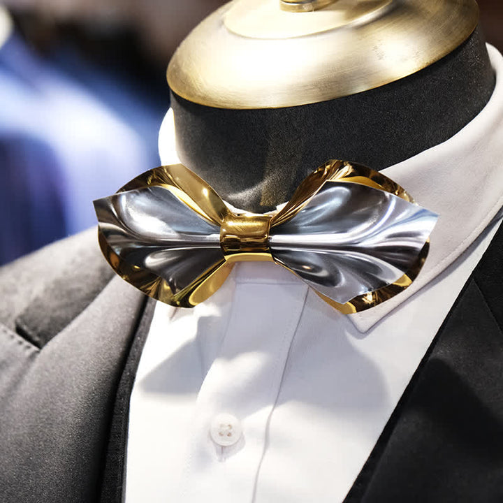 Herren Zukunft Helle Gold &amp; Silber Fliege