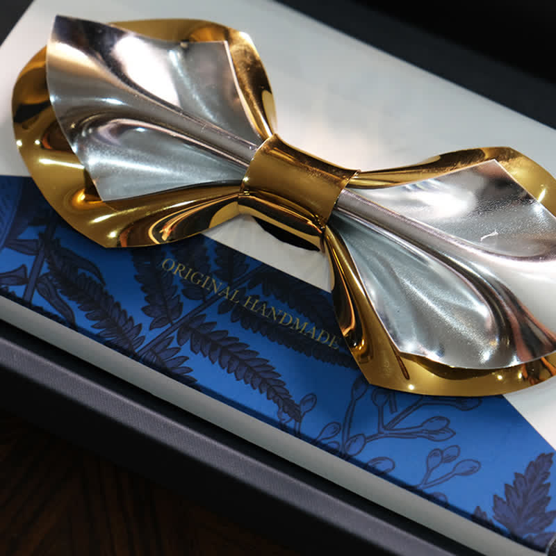 Herren Zukunft Helle Gold &amp; Silber Fliege