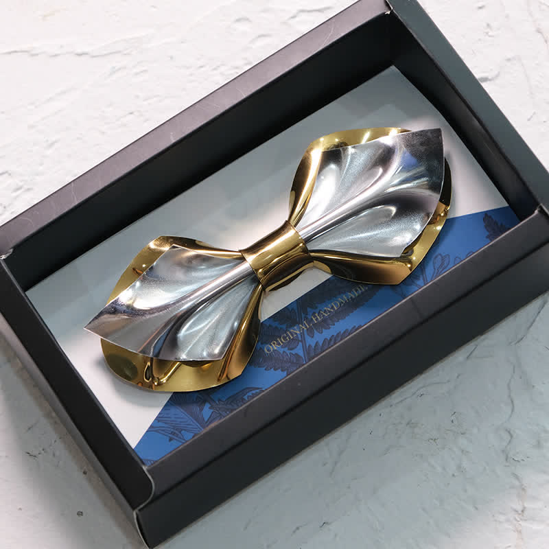 Herren Zukunft Helle Gold &amp; Silber Fliege