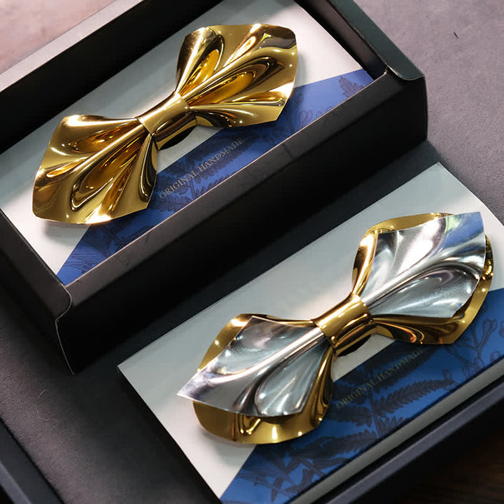 Herren Zukunft Helle Gold &amp; Silber Fliege