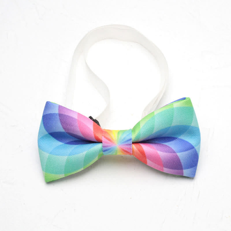 Schlichte Herren-Fliege mit Farbverlauf in bunten Regenbogenfarben - Stil Nr. 2 - image 2