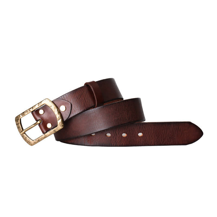 Klassischer Retro-Ledergürtel für Herren mit Used-Design