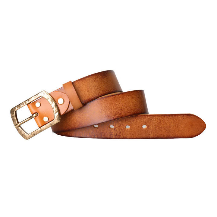 Klassischer Retro-Ledergürtel für Herren mit Used-Design