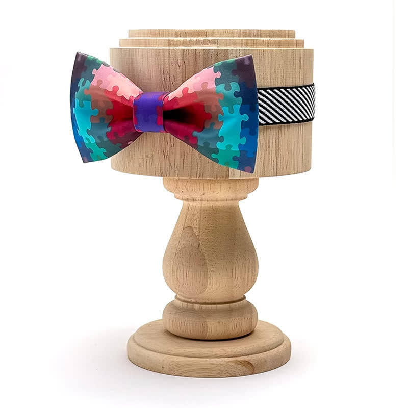 Aktuelle mehrfarbige Puzzle-Druck-Fliege für Herren