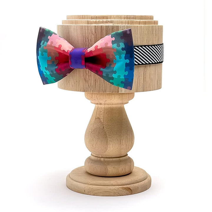 Aktuelle mehrfarbige Puzzle-Druck-Fliege für Herren