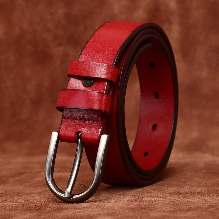 Metallnieten Modischer Schlanker Ledergürtel