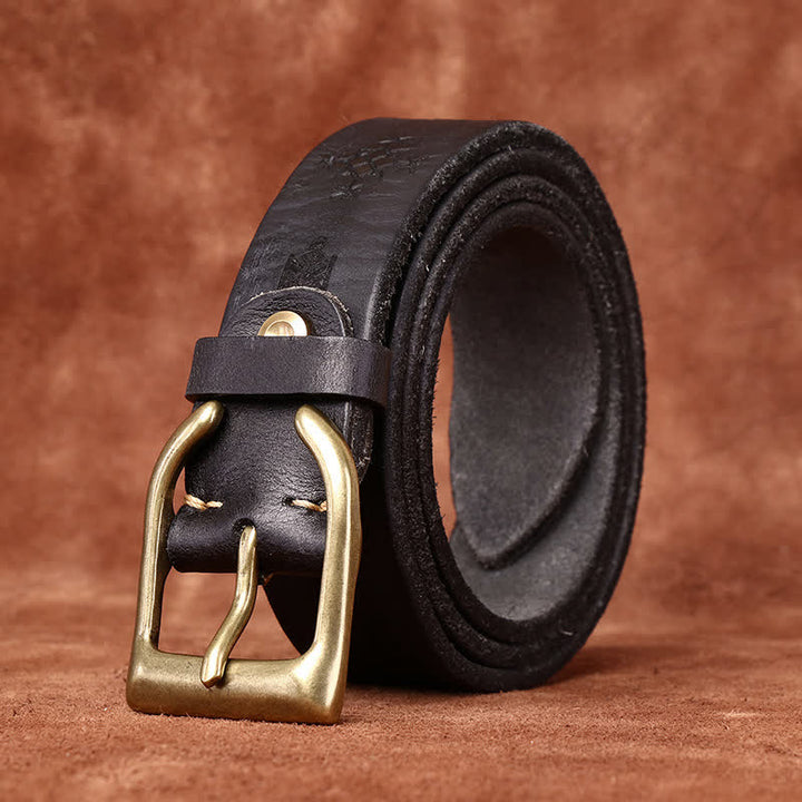 Viking-Totem-Überprägter dicker Leder-Gürtel