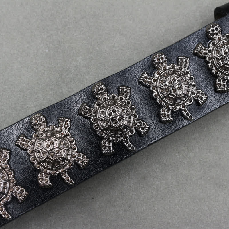 Dreidimensionale Metall-Schildkröten Nieten Doppelstift Ledergürtel