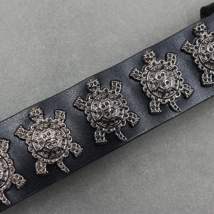 Dreidimensionale Metall-Schildkröten Nieten Doppelstift Ledergürtel