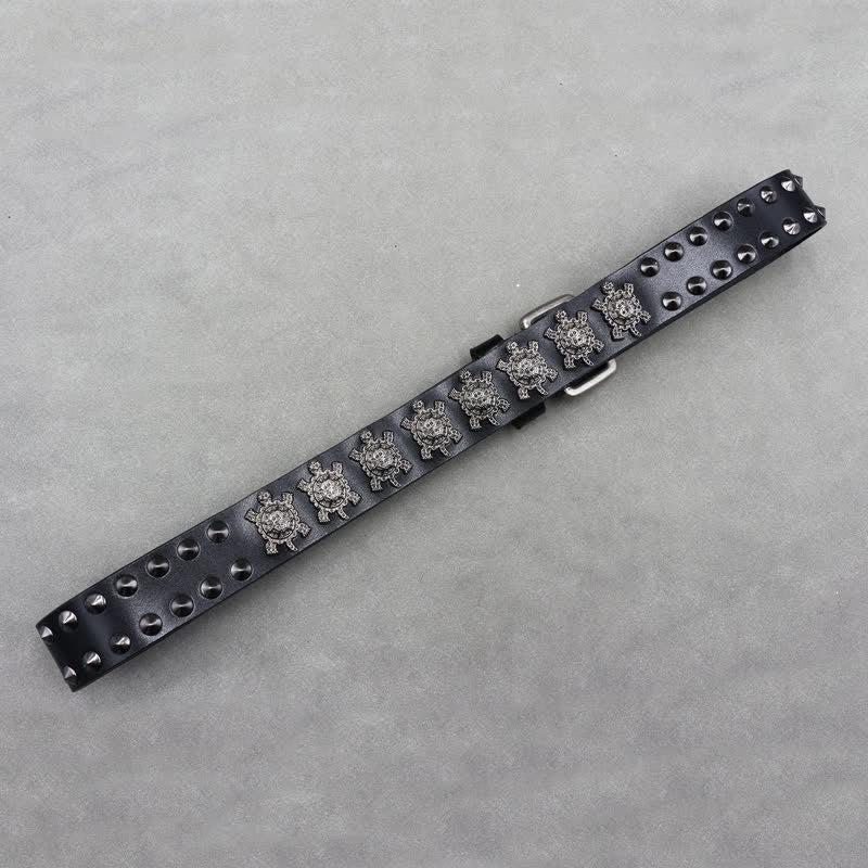 Dreidimensionale Metall-Schildkröten Nieten Doppelstift Ledergürtel
