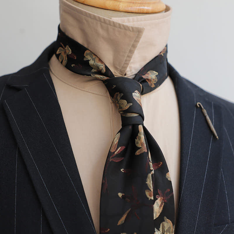 Herren-Florett Vintage Blumen Krawatte