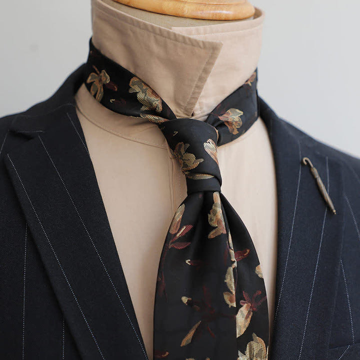 Herren-Florett Vintage Blumen Krawatte