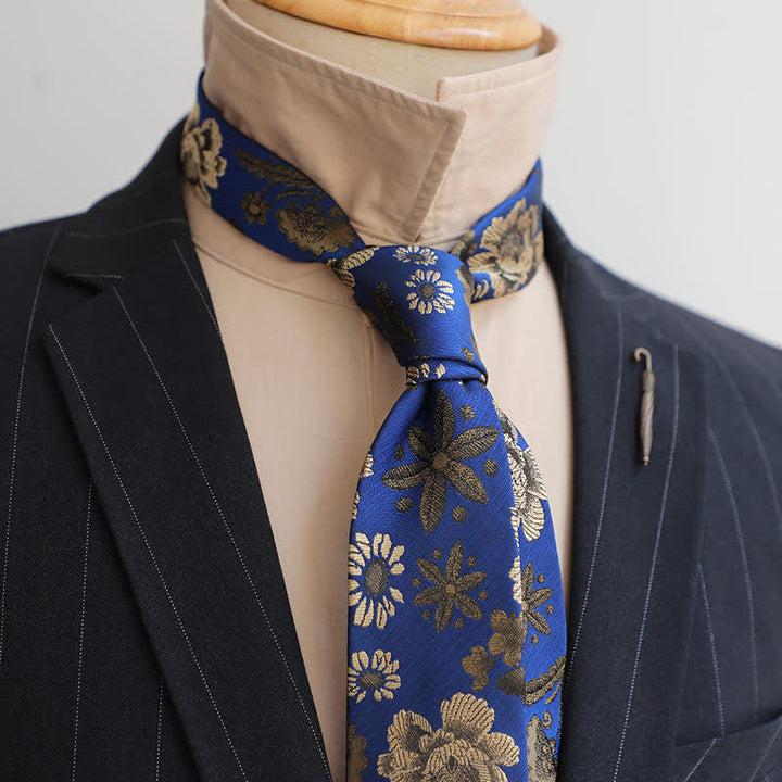 Herren-Florett Vintage Blumen Krawatte