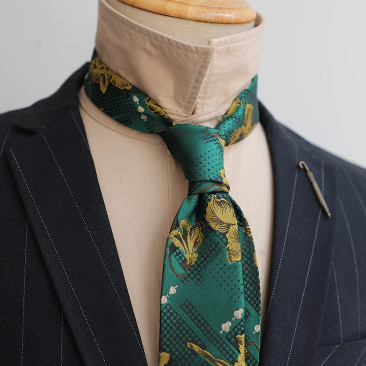 Herren-Florett Vintage Blumen Krawatte