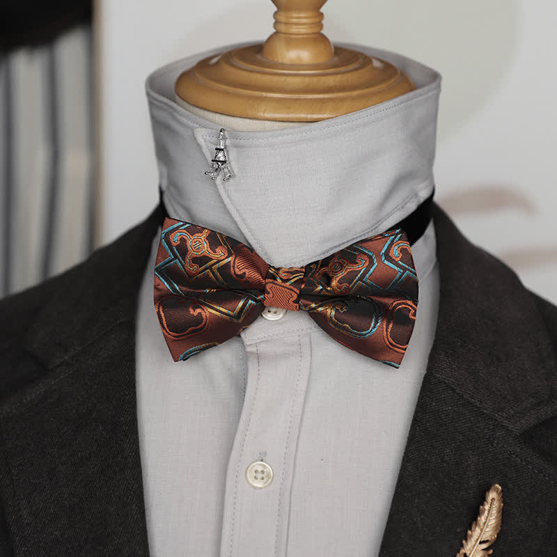 Jacquard-Fliege mit Paisleymuster in leuchtenden Farben für Herren