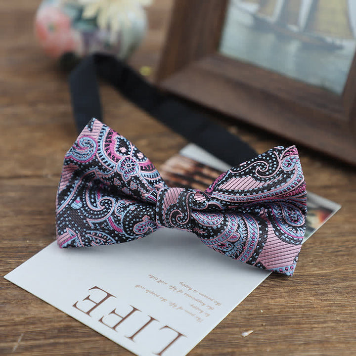 Jacquard-Fliege mit Paisleymuster in leuchtenden Farben für Herren