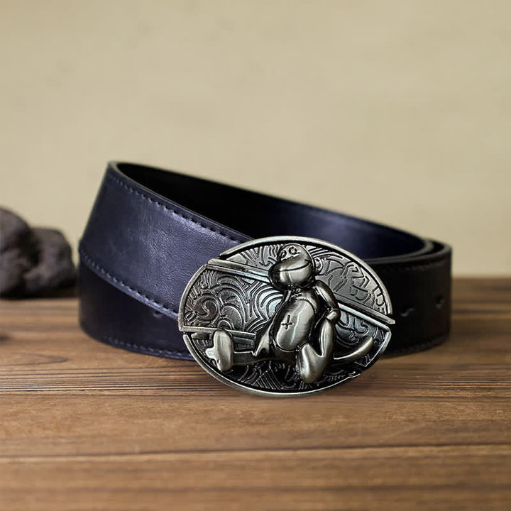 Herren DIY Monkey Hidden Klappmesser Ledergürtel