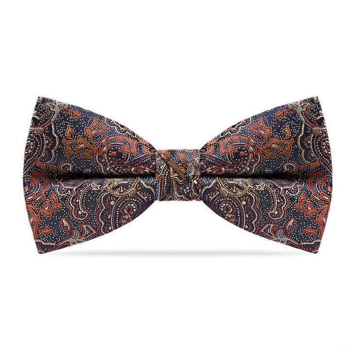 Luxuriöse orangefarbene Paisley-Fliege mit Farbverlauf für Männer