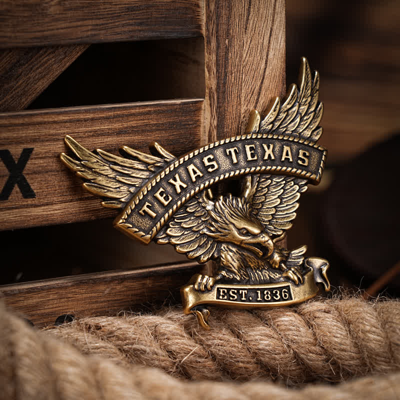 Herren DIY Retro Westlicher Texas-Adler-Schnallengürtel aus Leder