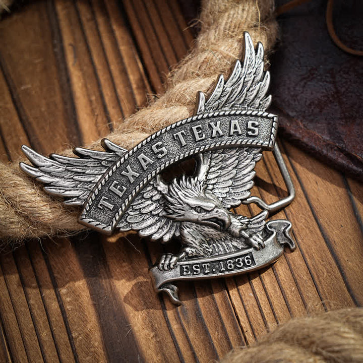 Herren DIY Retro Westlicher Texas-Adler-Schnallengürtel aus Leder