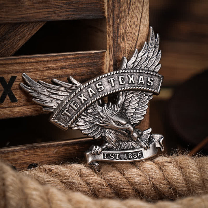 Herren DIY Retro Westlicher Texas-Adler-Schnallengürtel aus Leder