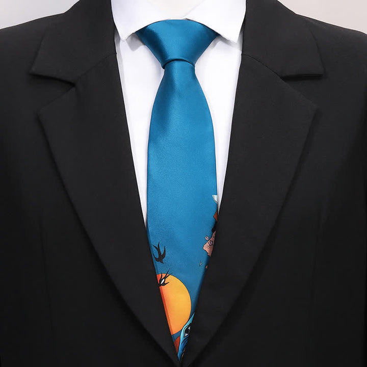 Männer's Spaß Tierdruck Business Slim Krawatte