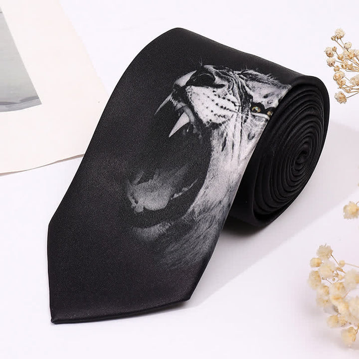 Männer's Spaß Tierdruck Business Slim Krawatte