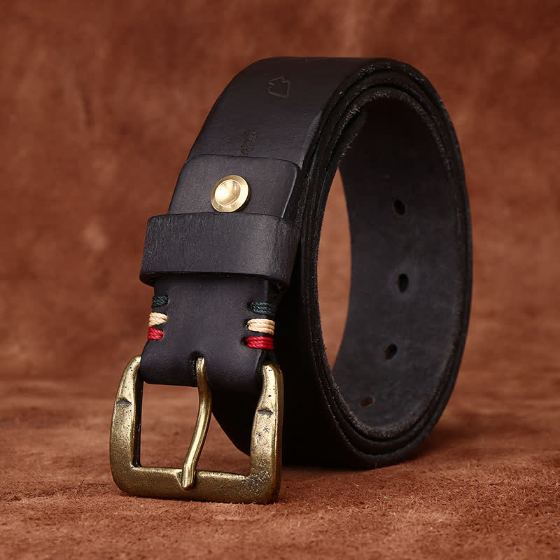 Leder-Gürtel mit Totem-Muster Lasergravur