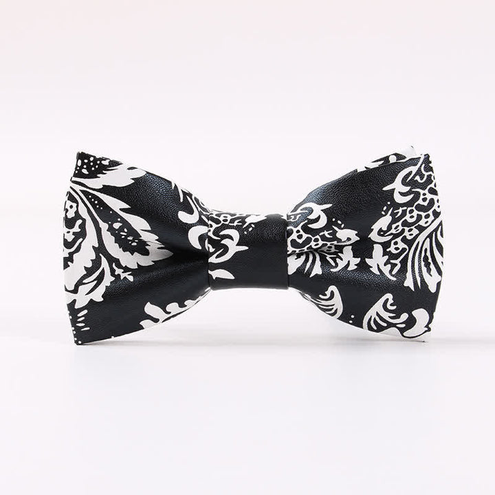 Elegante Herren-Fliege aus Leder mit Blumenmuster - Stil Nr. 4 - image 3
