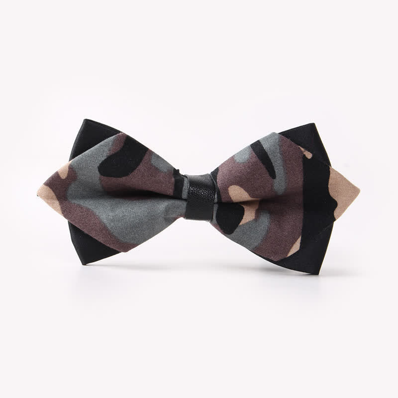 Doppellagige, spitz zulaufende Baumwoll-Fliege mit Blumendruck für Herren - Stil #11 - image 15