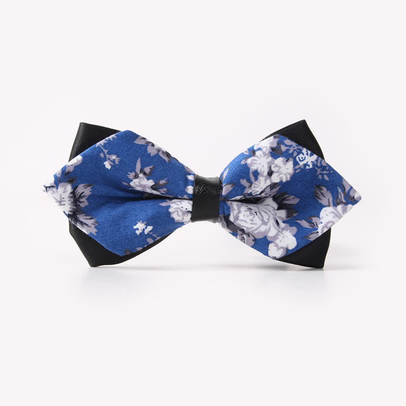 Doppellagige, spitz zulaufende Baumwoll-Fliege mit Blumendruck für Herren - Stil #13 - image 17