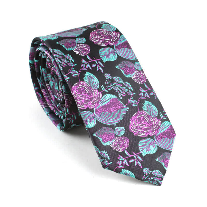 Männer Hochzeit Party Freizeitanzug Schlanke Blumenkrawatte - Rosa - image 0
