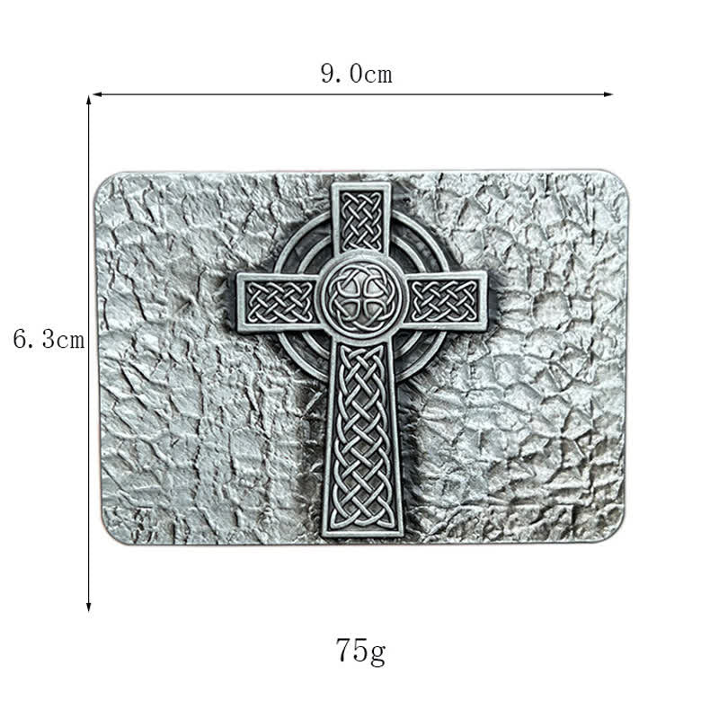 Herren DIY-Gürtel im mittelalterlichen Stil mit keltischer Kreuzschnalle aus Leder