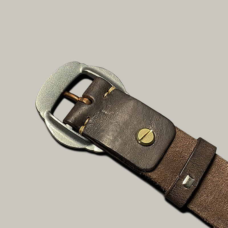 Retro geprägter Sonnemuster Gürtel mit silberner Schnalle aus Leder