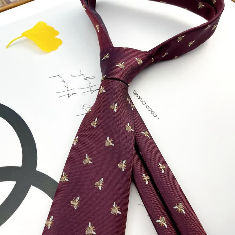 Krawatte mit niedlichen Honigbienen-Motiven für Herren