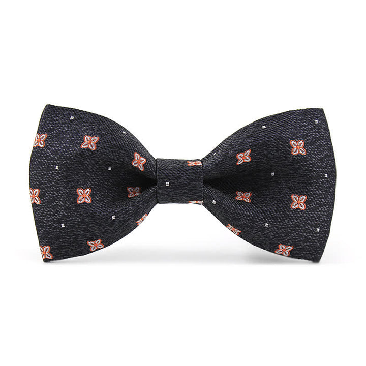 Herren-Dunkelgraue   Burgunderrote Lucky Stars Seidenfliege