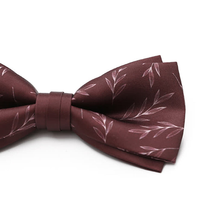 Elegante Herrenfliege in Weinrot mit Weidenmuster