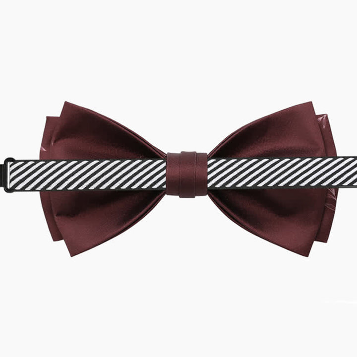 Elegante Herrenfliege in Weinrot mit Weidenmuster