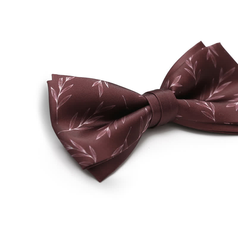 Elegante Herrenfliege in Weinrot mit Weidenmuster
